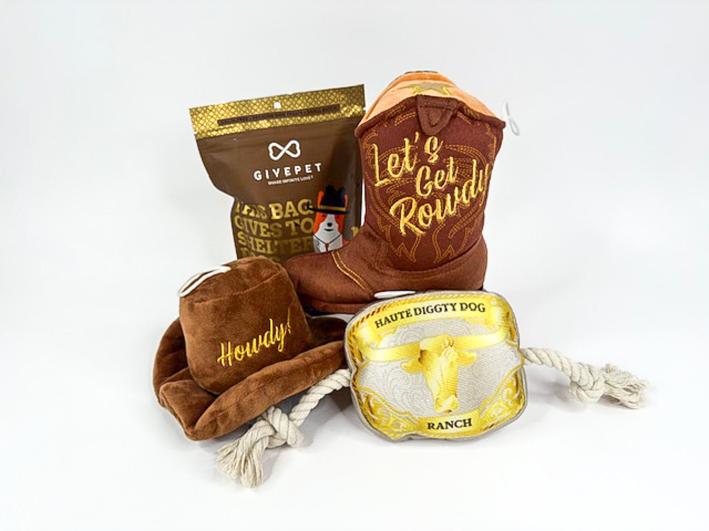 Let's Get Rowdy Cowboy Dog Gift Box