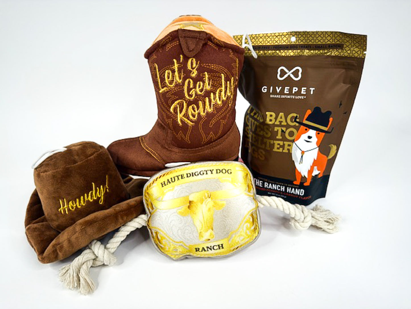Let's Get Rowdy Cowboy Dog Gift Box