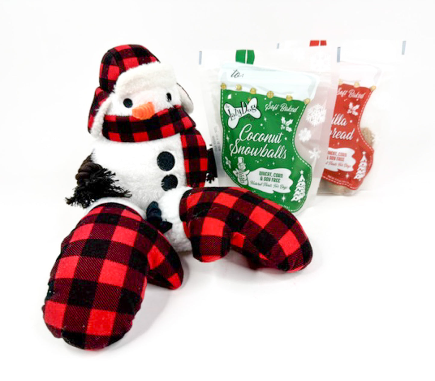Holiday Snowperson and Mittens Dog Gift Box